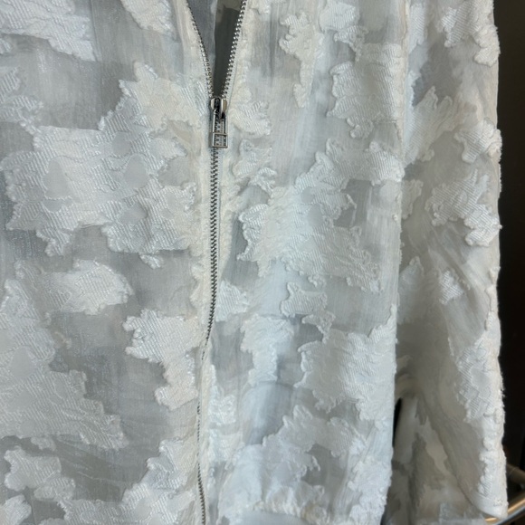 The Korner (Anthropologie) L White Lace Bomber Jacket EUC - Picture 7 of 15